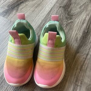 Cat & Jack Pink and Yellow Sneakers Slip-On Comfort